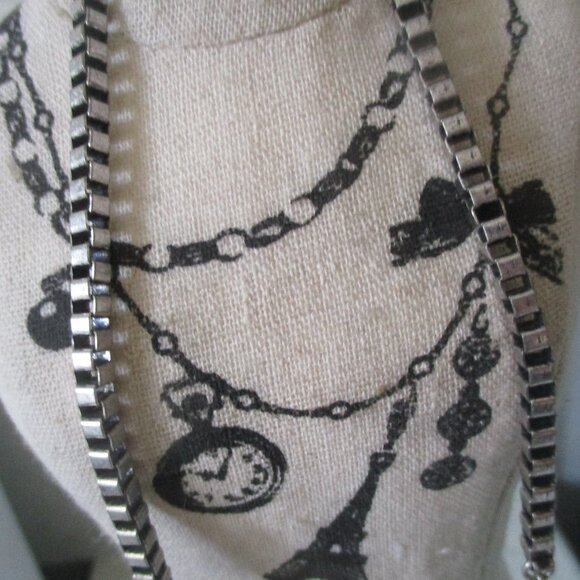 Squash Blossom Style Necklace Silver Toned - Picture 3 of 6